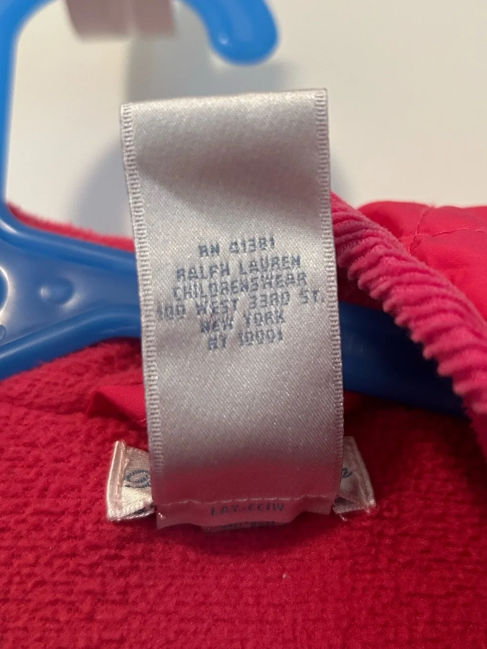 Ralph Lauren Quilted Red Hooded Baby Snowsuit